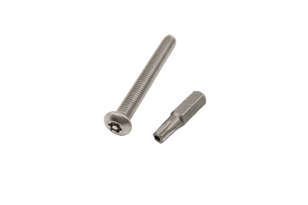 vandal proof screw and tool for hand hole cover