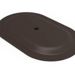 Oval hand hole cover stamped