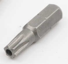 Torx bit for hand hole cover vandal proof screw