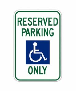 parking lot sign reserved