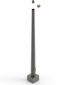 Round Tapered Steel Pole Top Options