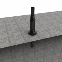 3" Decorative light pole with fluted shaft and clam shell type base cover