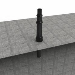 BLDPEM3-FB3A8 - Fluted Shaft - 8' Aluminum Decorative Pole