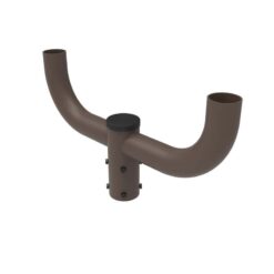 Steel Bullhorn with 2 Arms at 180 Degrees for 2 3/8 inch round pole