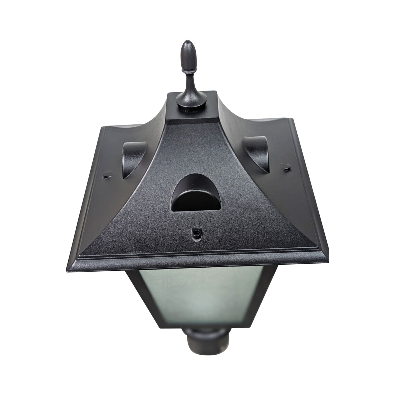 Decorative pole top lantern type die cast fixture with LED corn lamp
