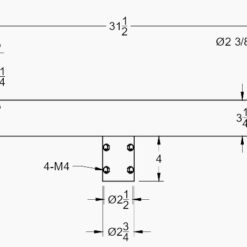 Large bullhorn 180 two tennons for LED Fixtures