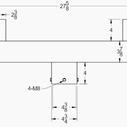 180 two tenon pole bracket direct mount on to 4