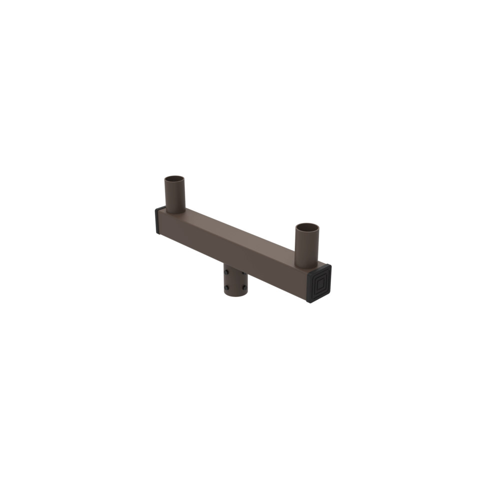Square bullhorn 180 bracket for 2 3/8" tenon