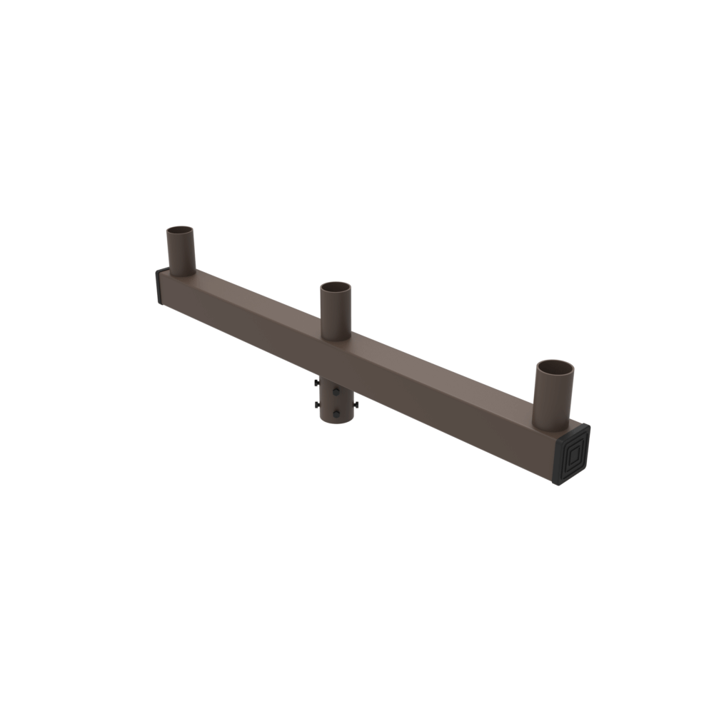 3 LED fixture square tenon for poles