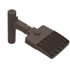 Single Unity LED Fixture with Round Steel Pole Kit