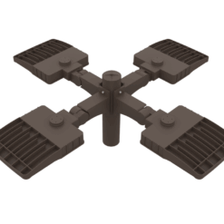 4 LED Pole Kit with Round Steel Poles.